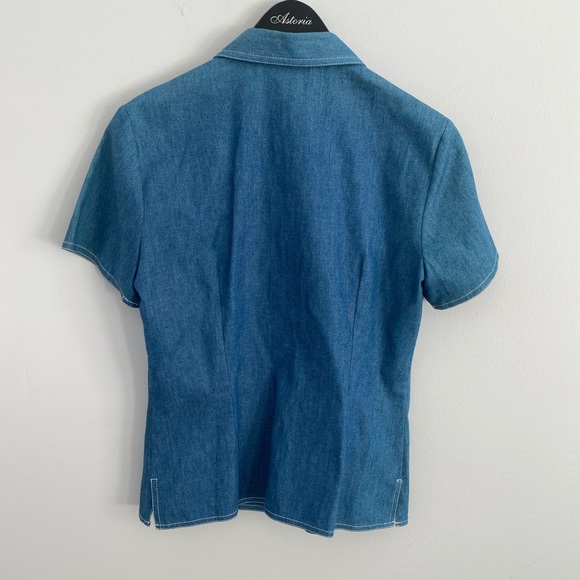 Alain Manoukian 100% cotton denim shirt size 40/M - Picture 9 of 12